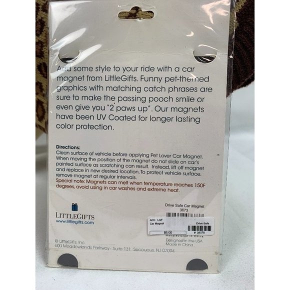 LittleGifts Pet Lover Car Magnet "Drive Safe", NWT - Picture 2 of 2
